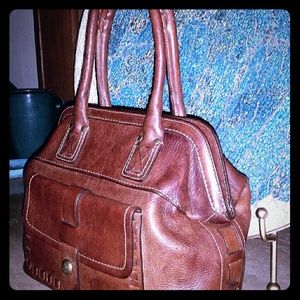 RARE Coach Legacy Thompson walnut leather satchel
